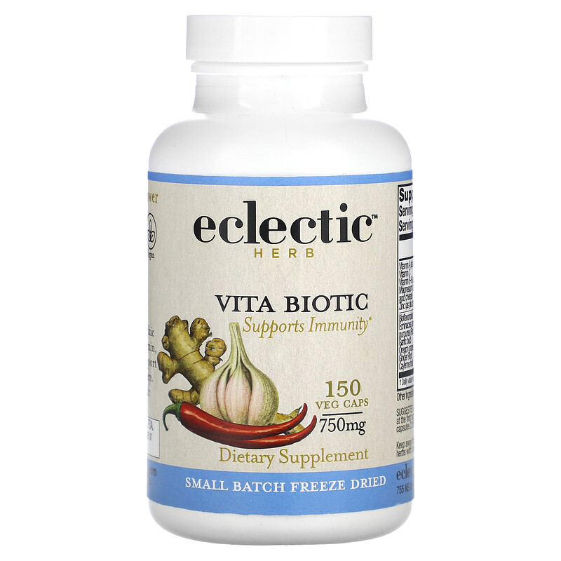 

Eclectic Herb, Vita Biotic, 750 мг, 150 вегетарианских капсул (250 мг в капсуле)