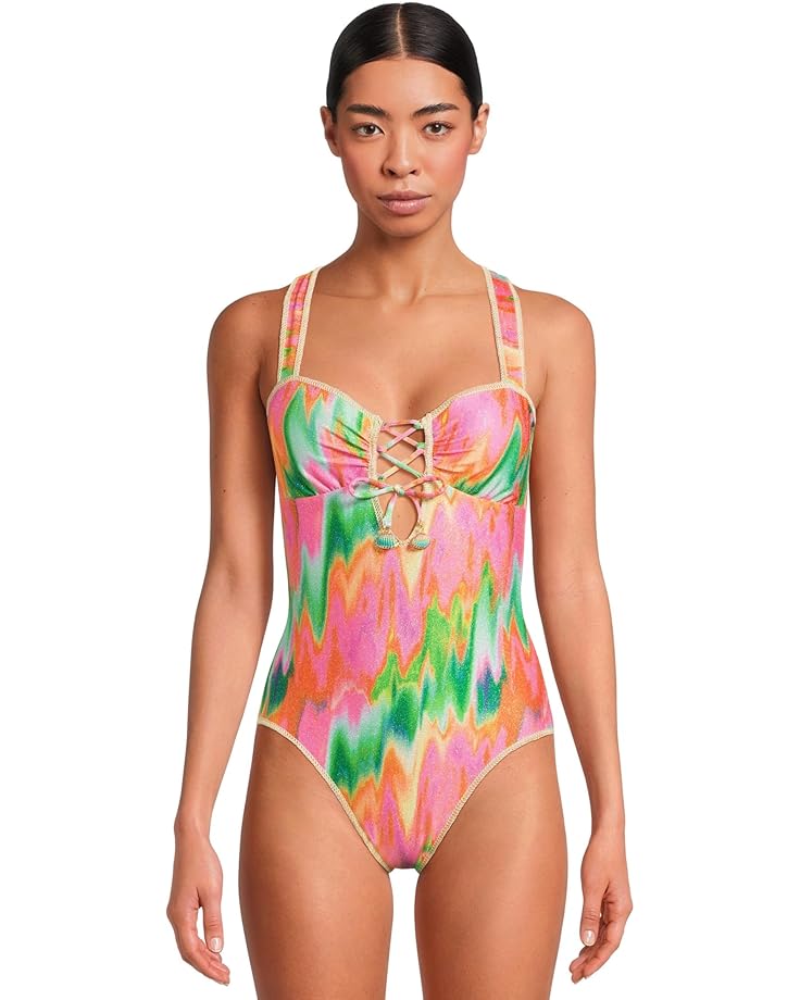 

Купальник BECCA Mirage Kylam Bandeau One Piece, цвет Mutlicolor
