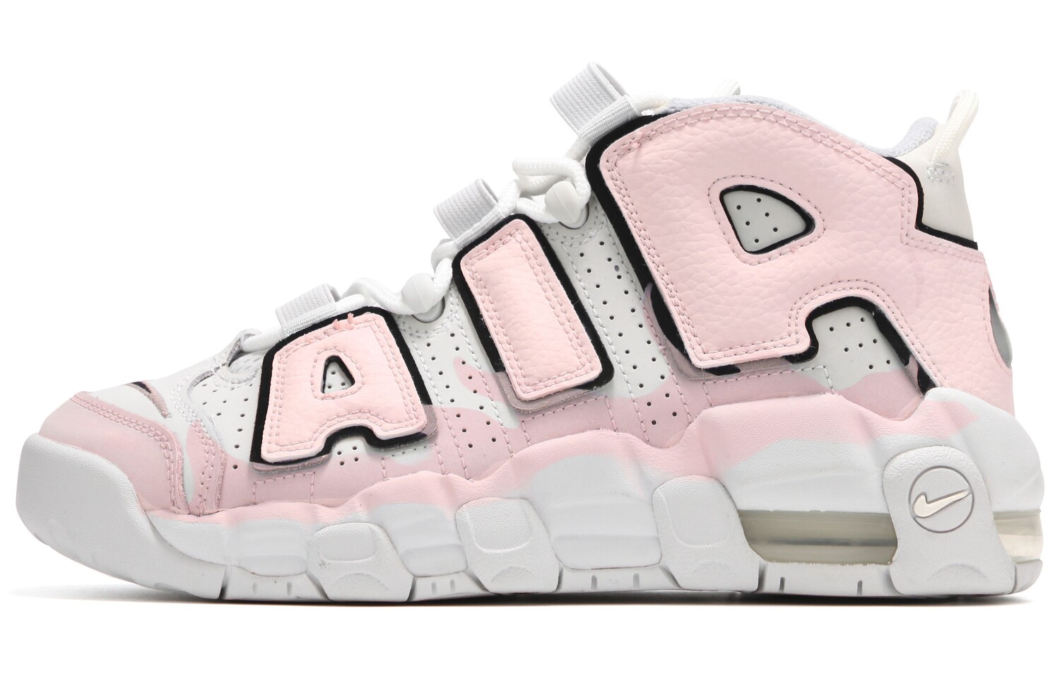 

Кроссовки для скейтбординга Air More Uptempo женские, среднего размера, серый/белый/розовый Nike