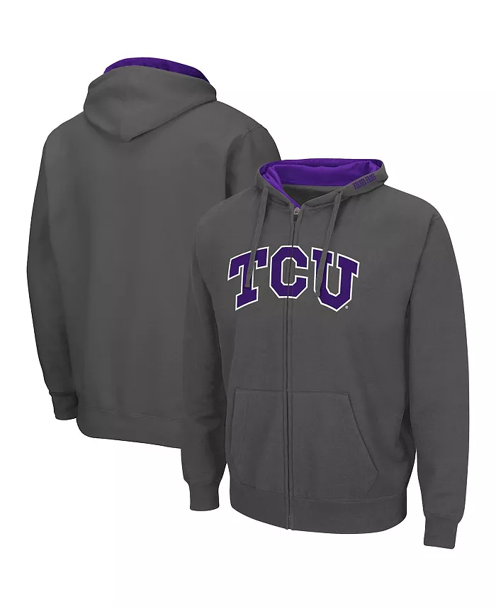 

Мужская толстовка с молнией TCU Horned Frogs Arch and Logo 3.0 Colosseum, серый
