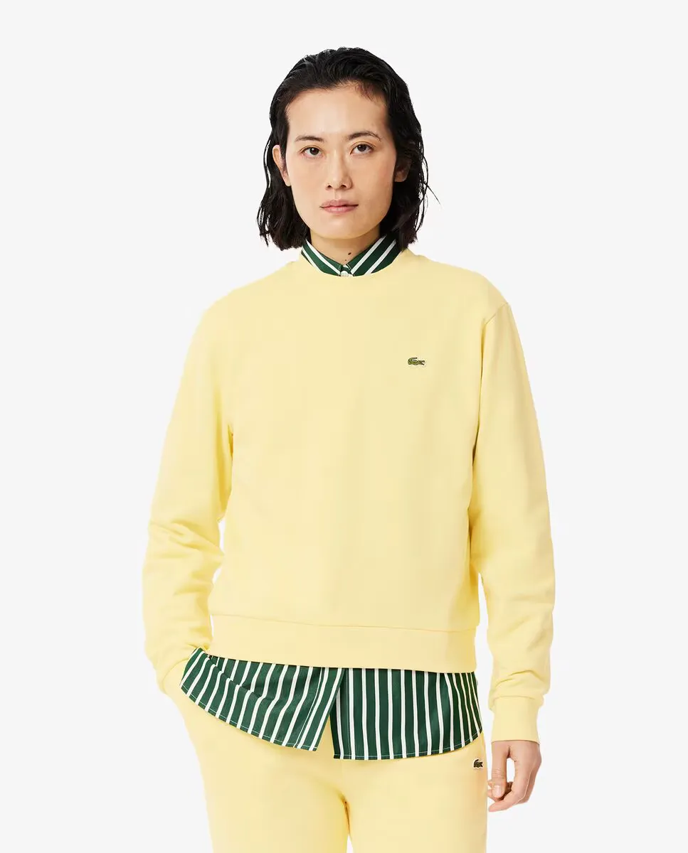 

Женская флисовая толстовка с круглым вырезом Lacoste, желтый