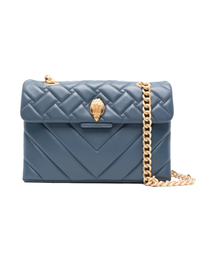 

Синяя стеганая сумка через плечо с шевронным узором Kurt Geiger, синий