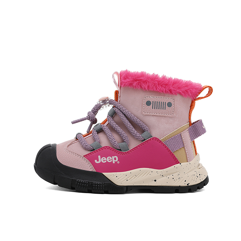 

Утепленные противоскользящие износостойкие ботинки для детей с эффектом увеличения роста Jeep, cherry blossom розовый/foreign розовый красный (fleece-lined)