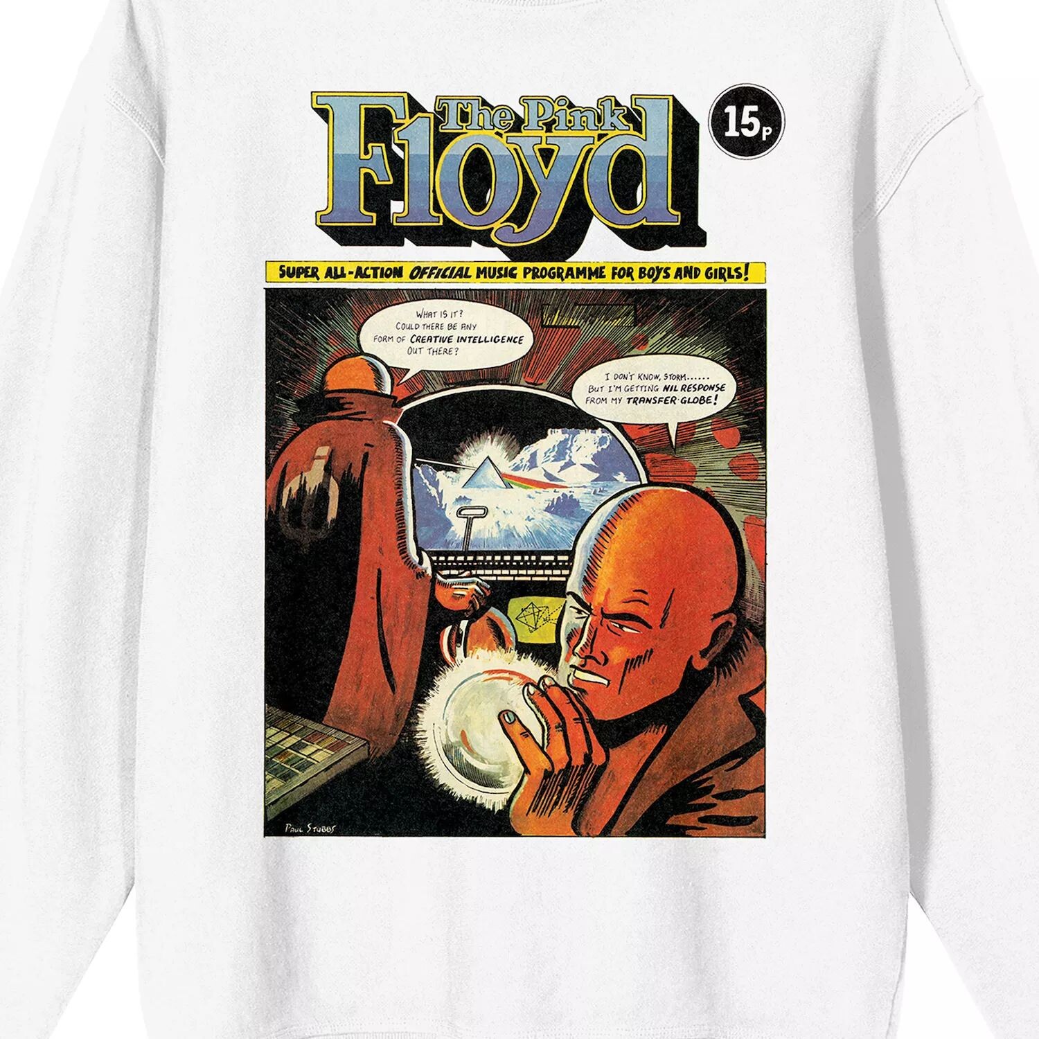 

Мужской белый свитшот Pink Floyd Comic Licensed Character