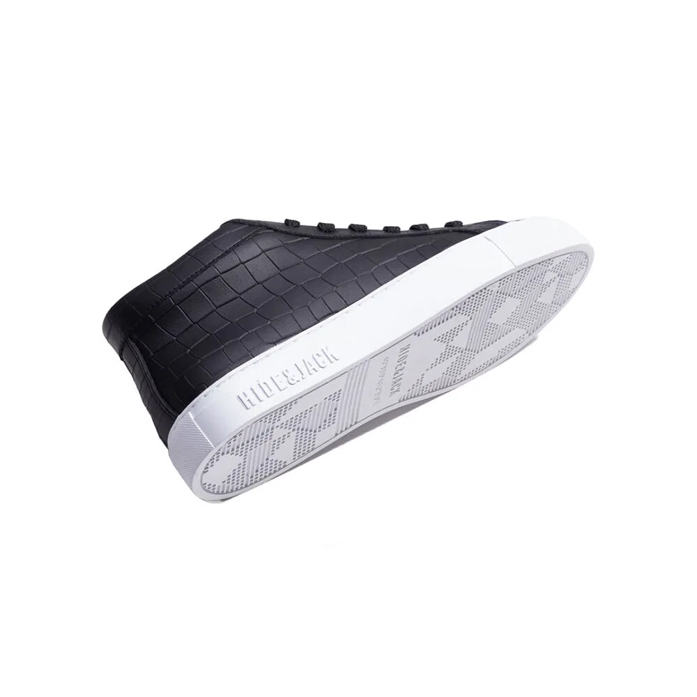 Мужские чёрные мидтоп кроссовки Essence Croco от Hide&Jack — фото 3