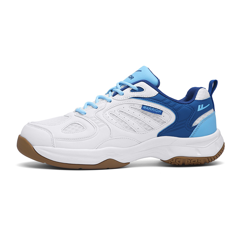 

Мужские бадминтонные кроссовки низкие Rebound Height Increasing Abrasion Resistant Lightweight WARRIOR, белый темно-синий