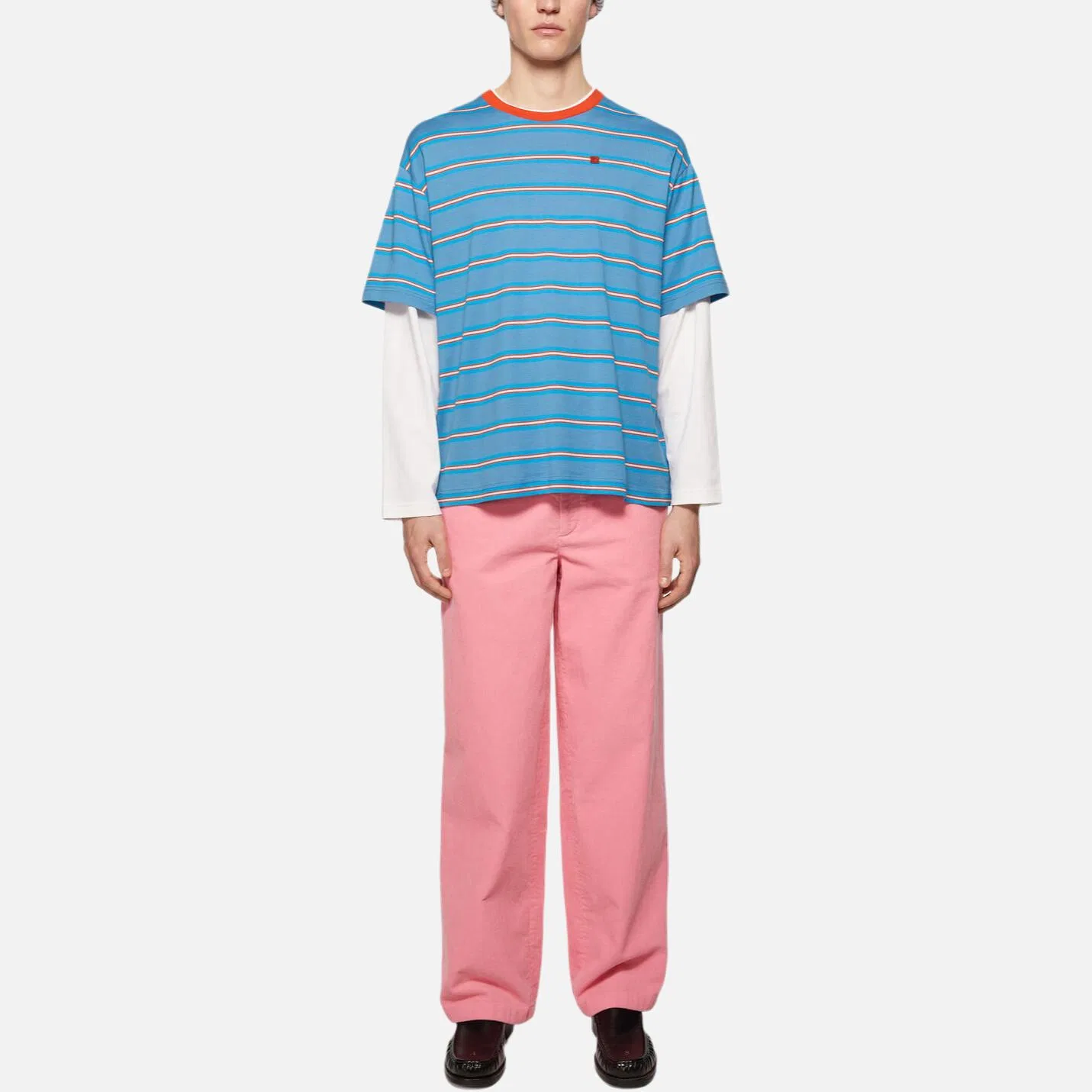 Брюки из вельвета прямого кроя Acne Studios, Tango Pink — фото 3