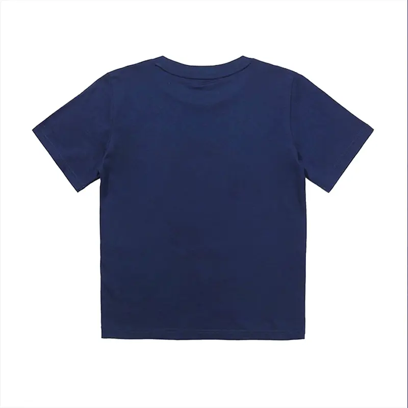 Nike Модная повседневная футболка с коротким рукавом и круглым вырезом navy blue для подростков — фото 3