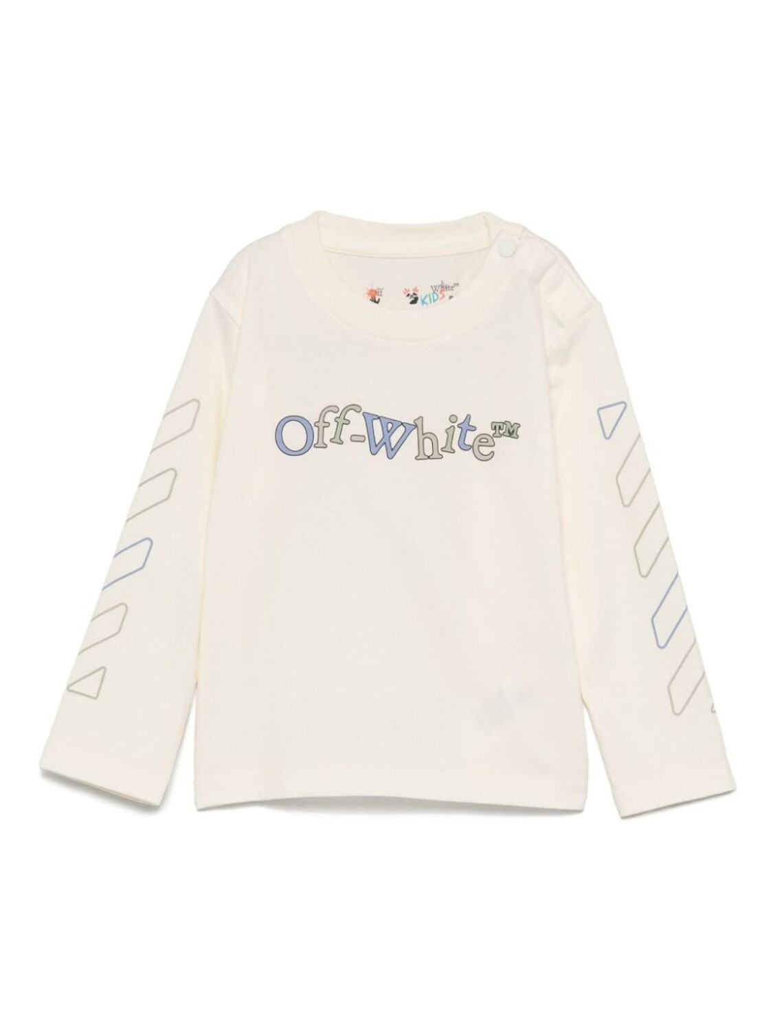 

Off-White Kids футболка с логотипом, серый