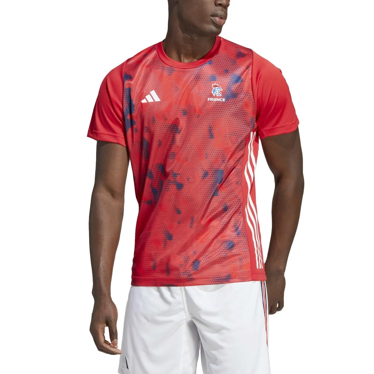 Мужская футболка для гандбола FFHB Adidas, красный — фото 3