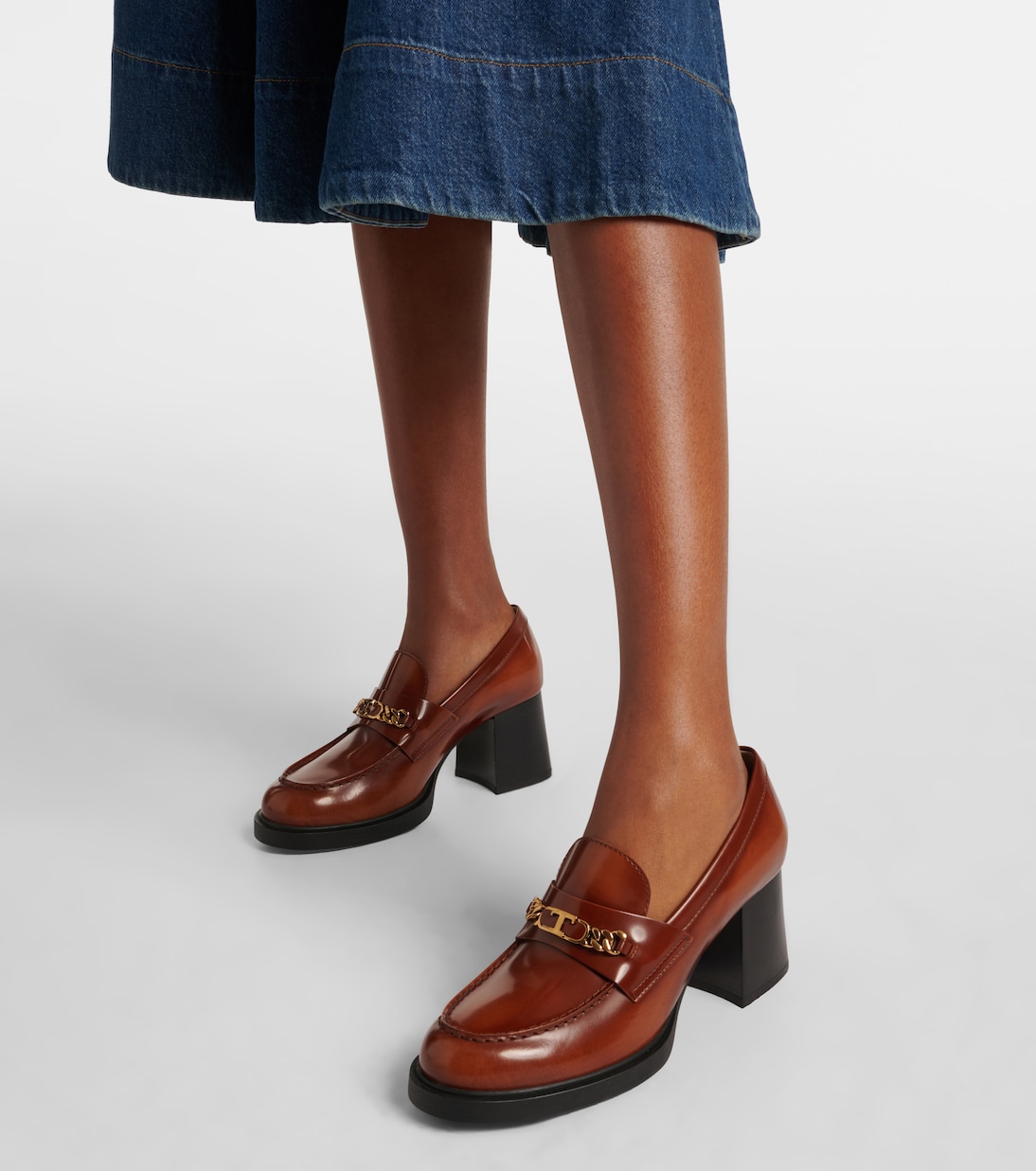 Туфли-лоферы из лакированной кожи Tod's, Cuoio Scuro — фото 4