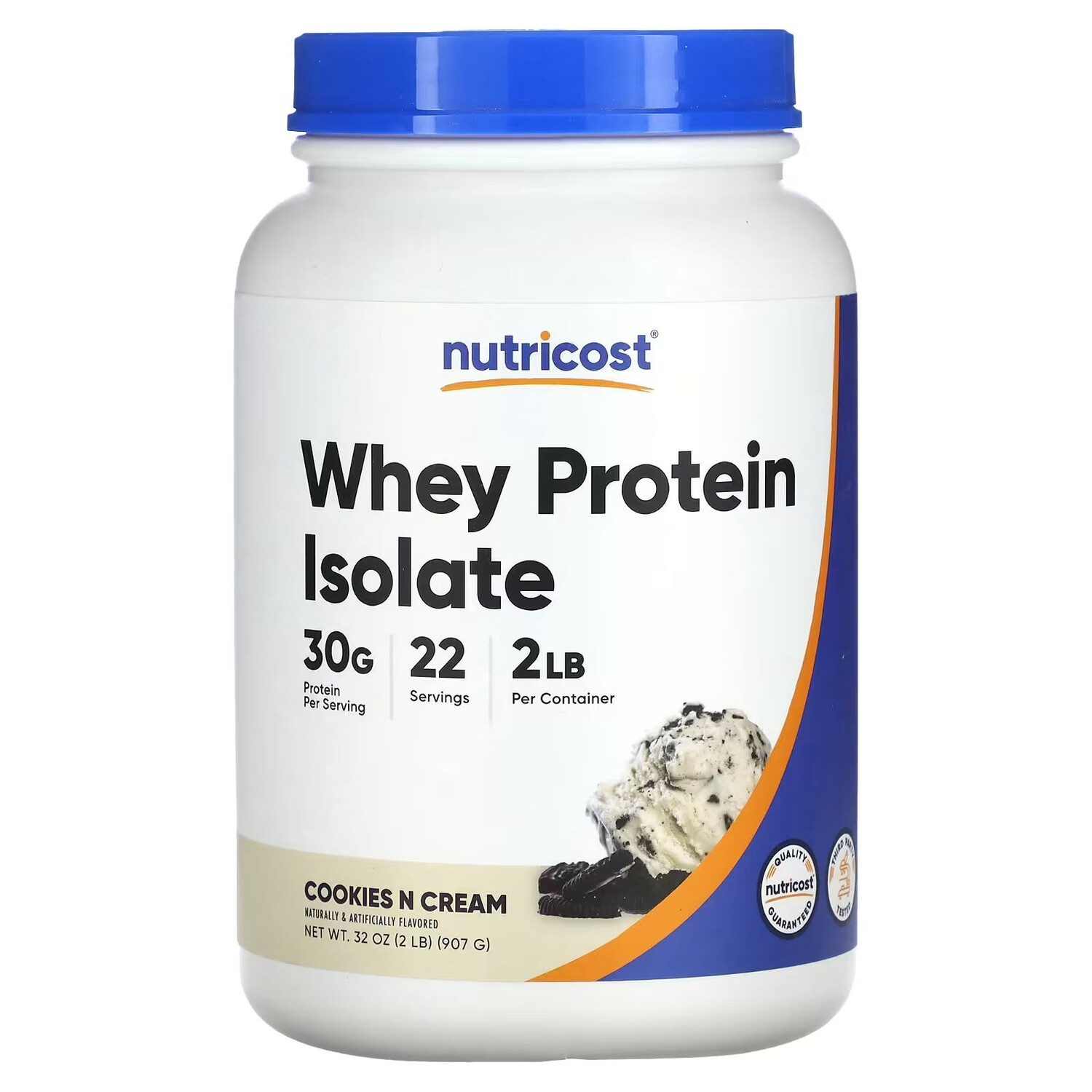 

Изолят сывороточного протеина, печенье с кремом, 2 фунта (907 г) Nutricost
