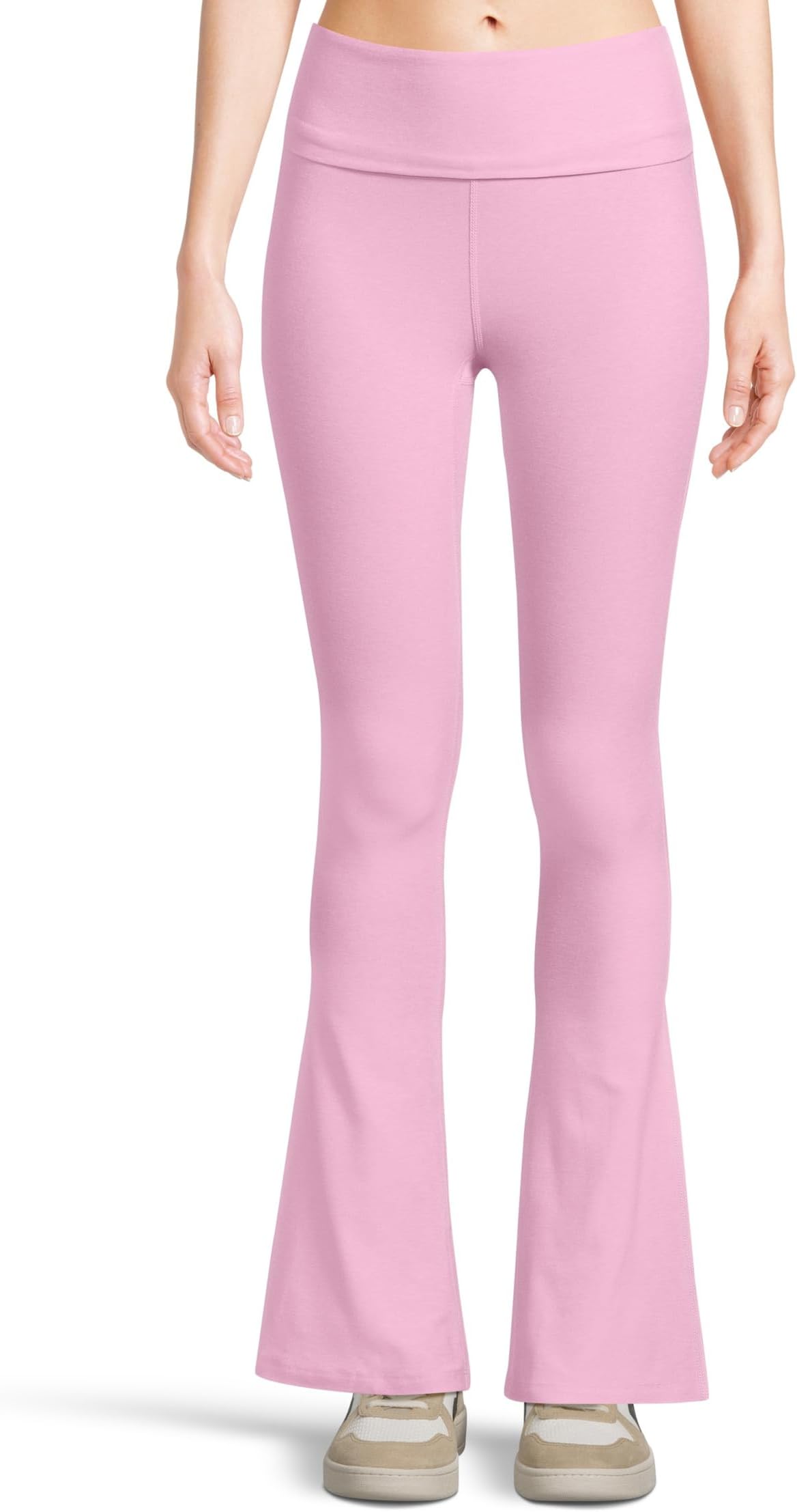 

Брюки Beyond Yoga Spacedye Foldover Pants, цвет Pink Haze Heather