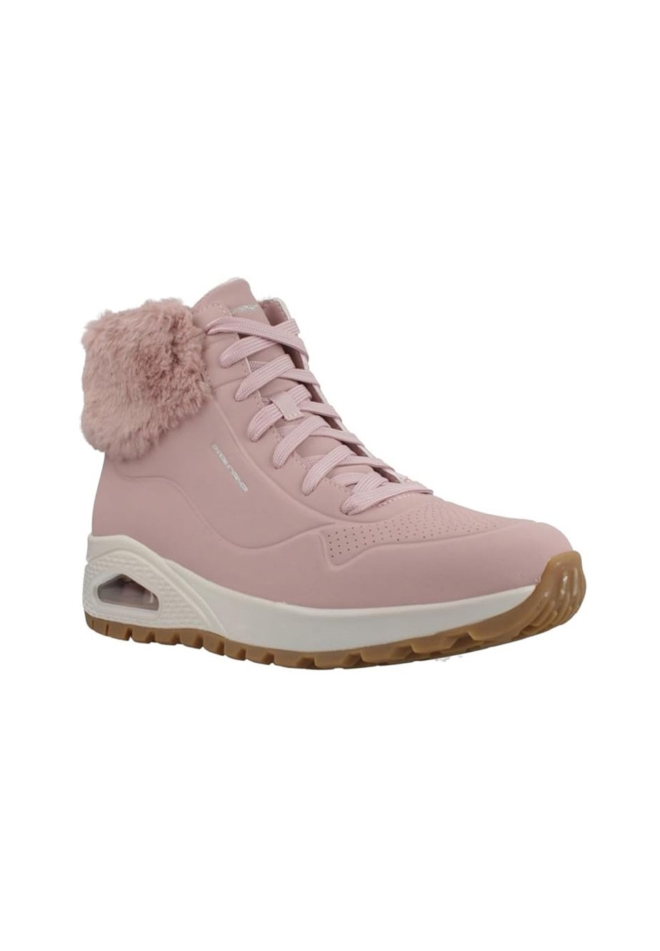 Зимние ботинки женские Skechers с меховой опушкой, розовый — фото 4