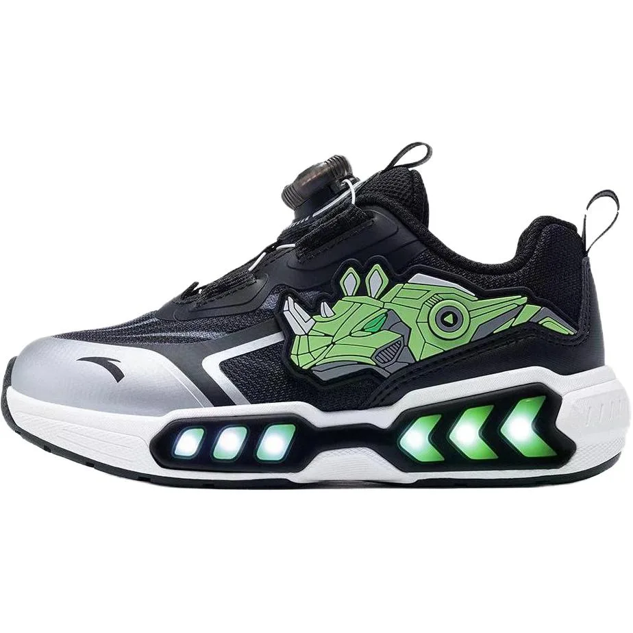 Детские кроссовки низкие для детей 3-7 лет Antakids, Black/Silver/Acid Grass Green-3