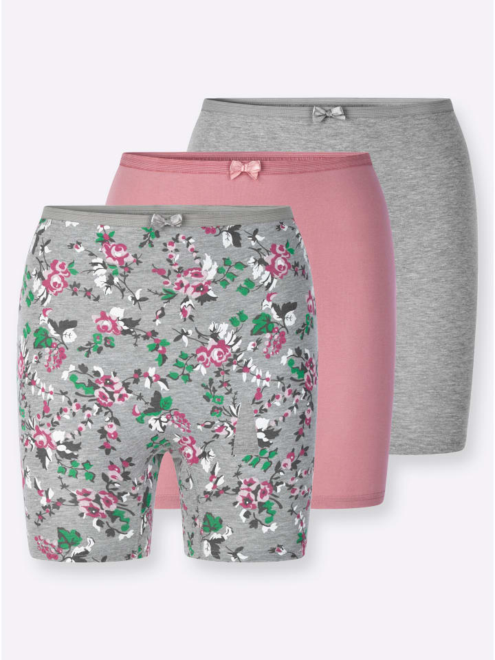 

Sieh an! Длинные трусики с серым меланжевым принтом + серый меланж + пыльно-розовый