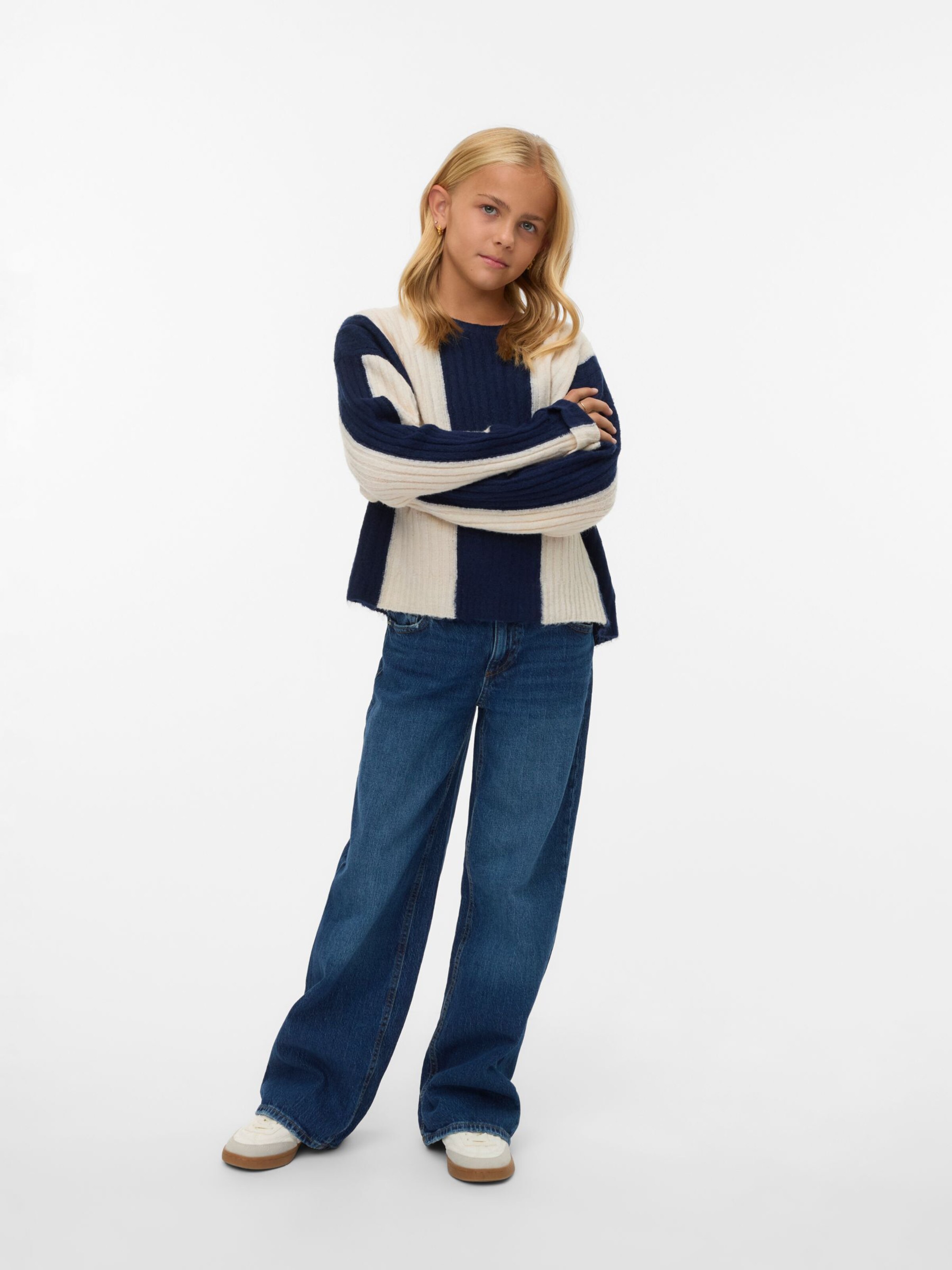 Vero Moda Girl Свитер 'VMJOJO' в цвете Marine Blue — фото 2
