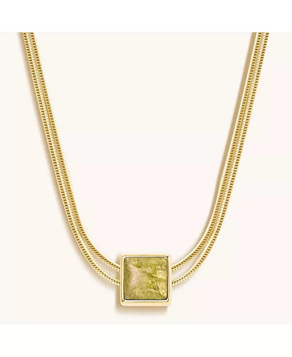 

Мотивируйте и вдохновляйте — ожерелье из хризолита, камня-амулета, знаменующего сглаз Karma And Luck, gold