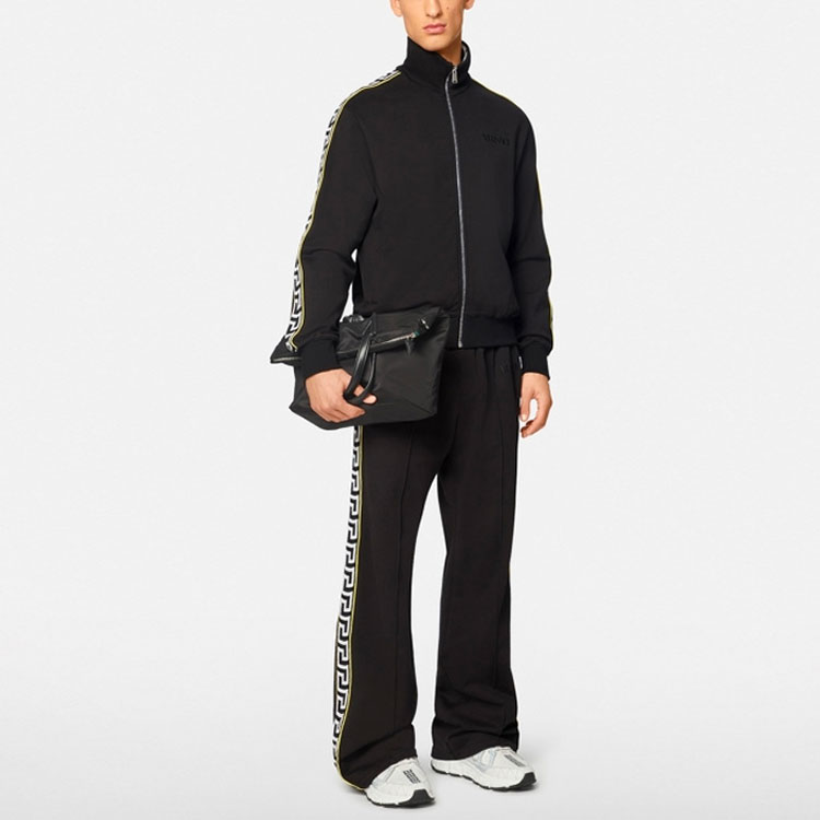 Спортивные брюки прямого кроя с вышитым логотипом VERSACE, черный — фото 4