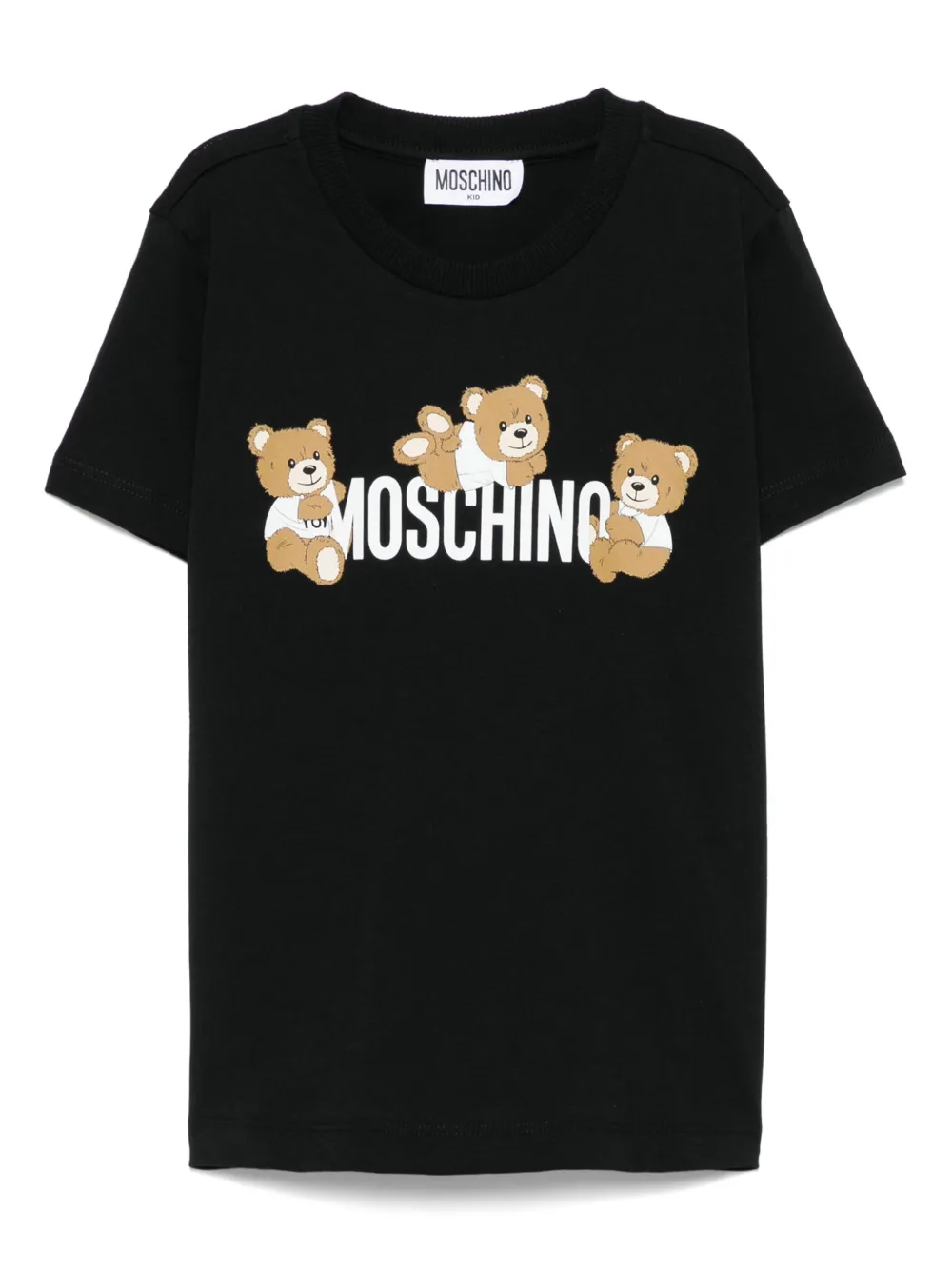 

Футболка с принтом Moschino Kids, черный