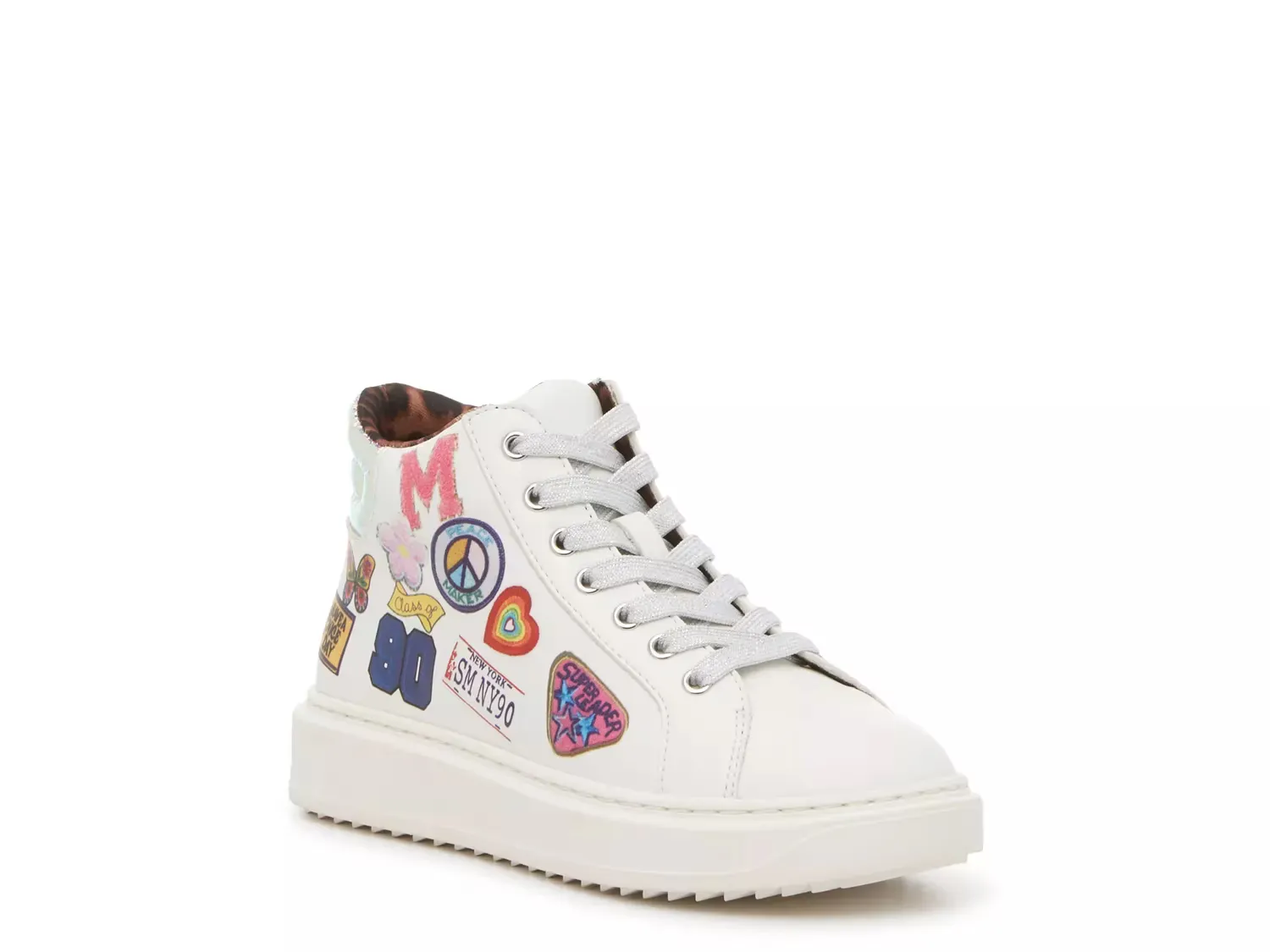 

Кроссовки Alpha High-Top - детские Steve Madden, White/Multicolor