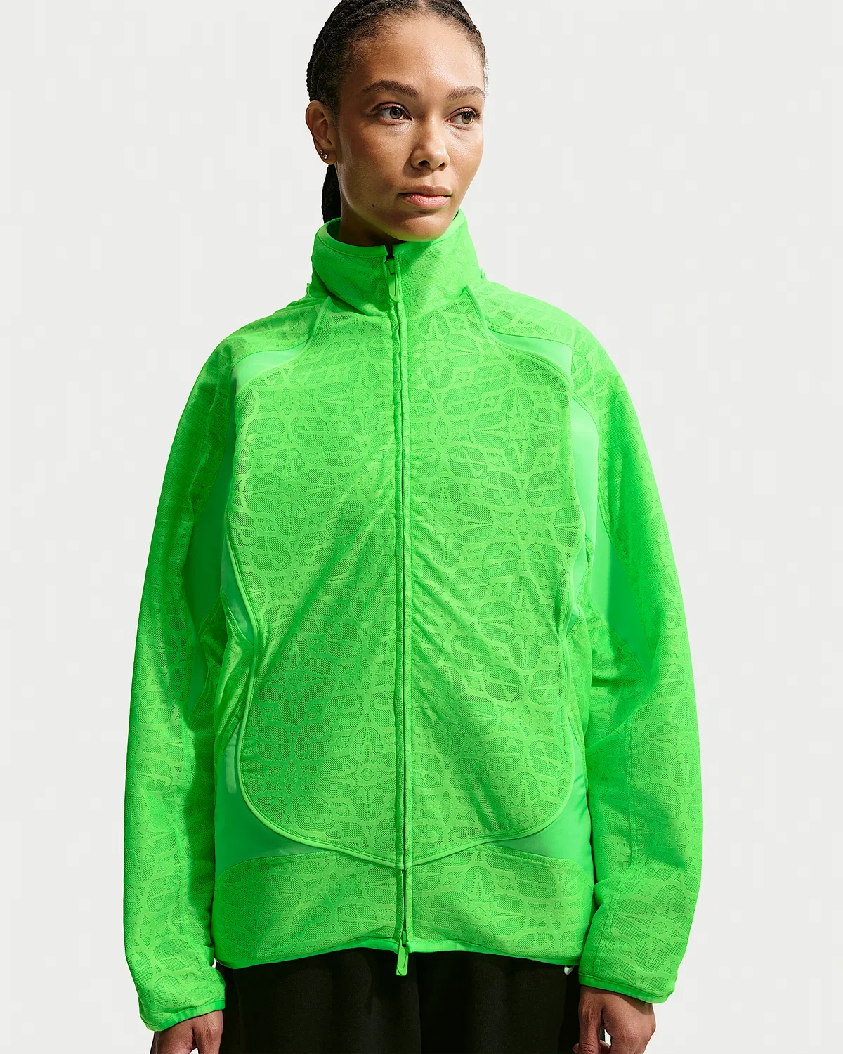 Женская оверсайз кружевная куртка Nike Sportswear, Green Strike/Green Strike/Green Strike/Black