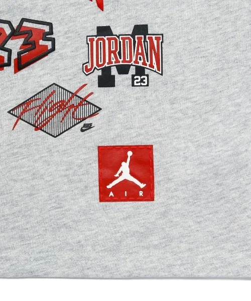 Детская футболка Jordan MJ Dynasty Mesh Patch серая — фото 4