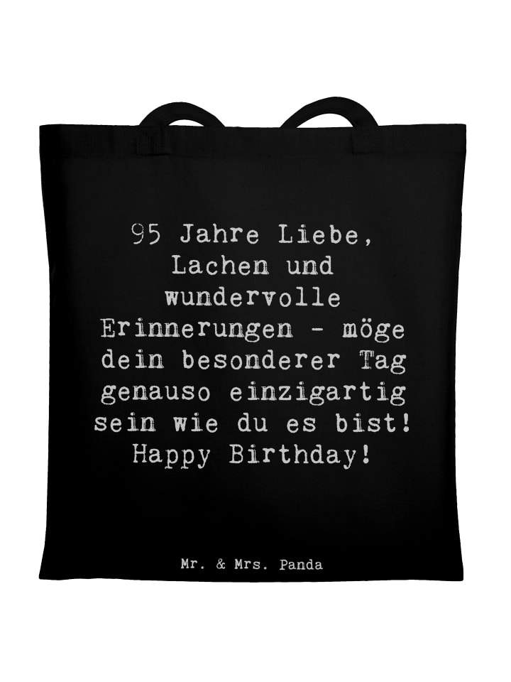 

Mr. & Mrs. Panda Сумка-шоппер с надписью в честь 95-летия, черная
