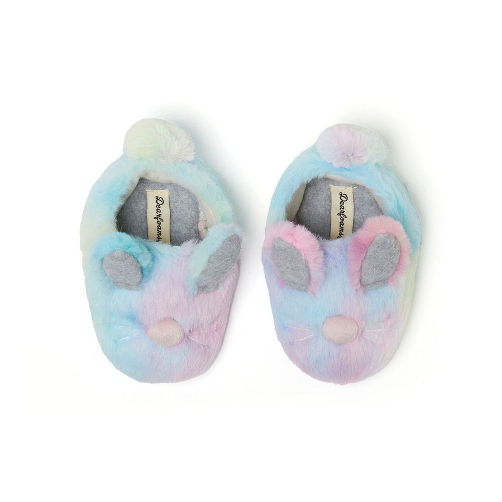 

Тапочки Dearfoams Bunny для маленьких девочек, цвет Multi Tie Dye