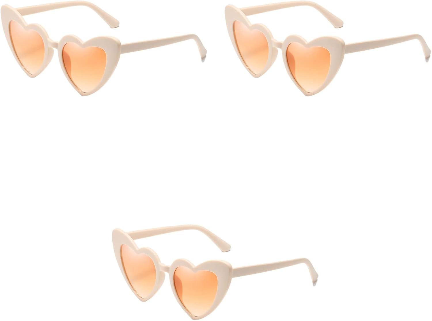 

Солнцезащитные очки в форме сердца для женщин, разноцветные очки в форме сердца для детей/девочек/подростков/вечеринок/хип-хопа ooibnn, White2-3pairs (Expensive in Shipping)