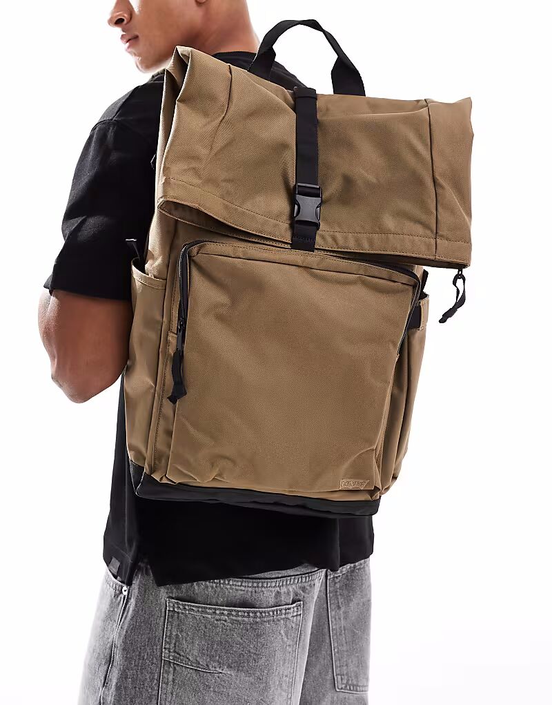 

Рюкзак Levi's L-pack с закручивающимся верхом цвета хаки