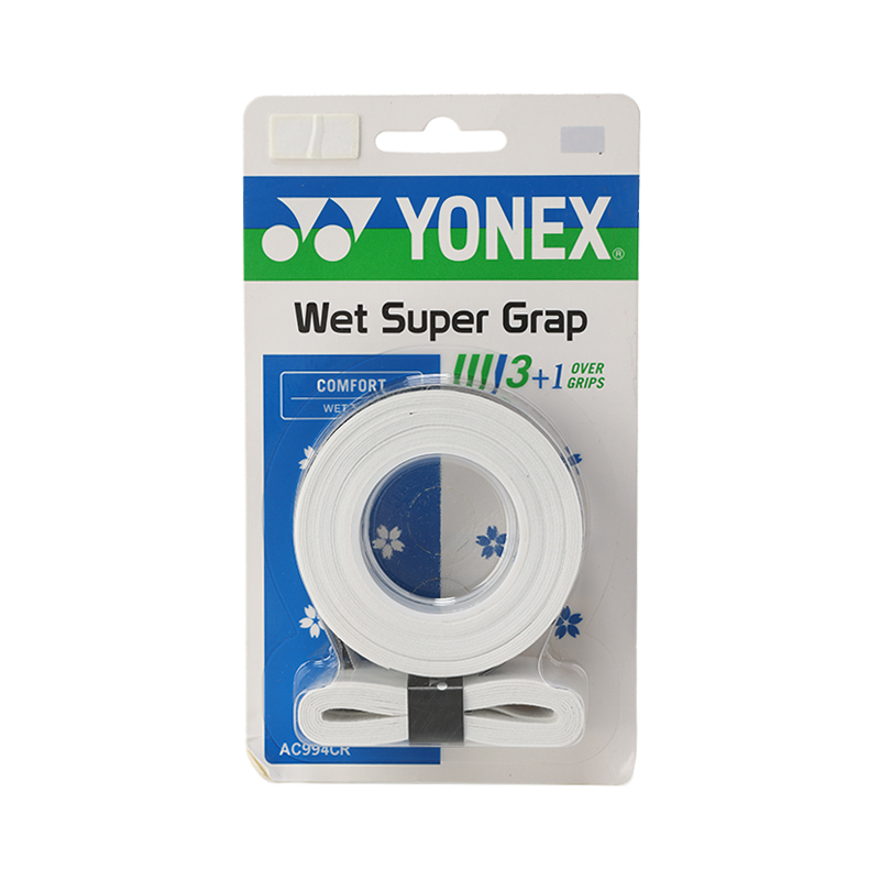 

Лента для рукоятки бадминтонной ракетки вязкая полиэстер полиуретан unisex YONEX, белый