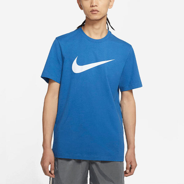 Футболка Nike Sportswear Swoosh Casual Sports Round Neck Short Sleeve Blue, синий — фото 4