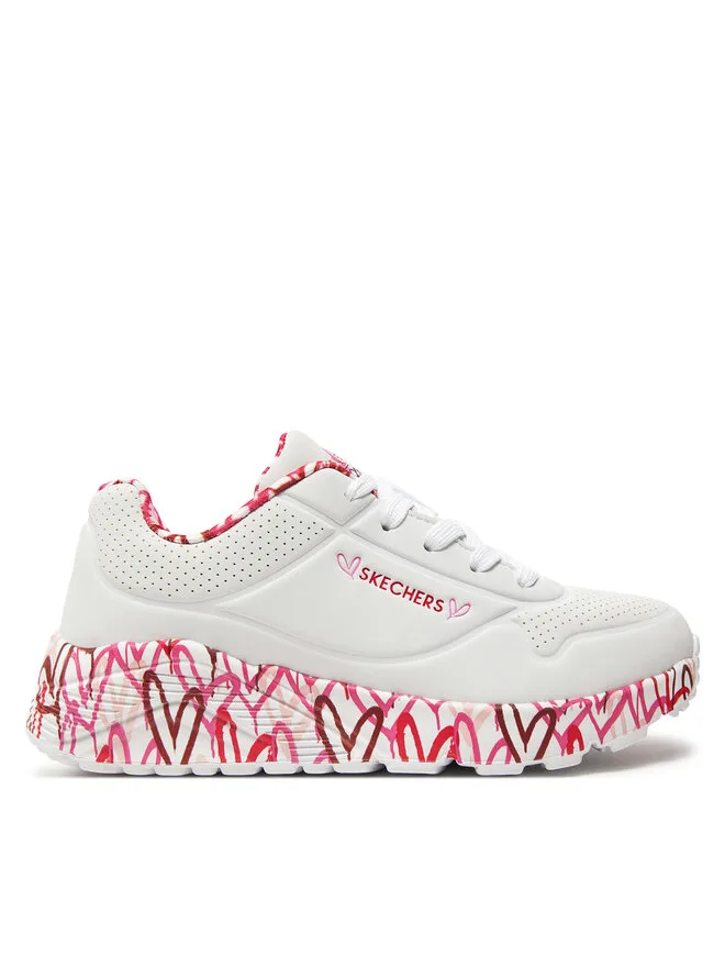 Skechers Кроссовки Uno Lite Lovely Luv 314976L/WRPK белые