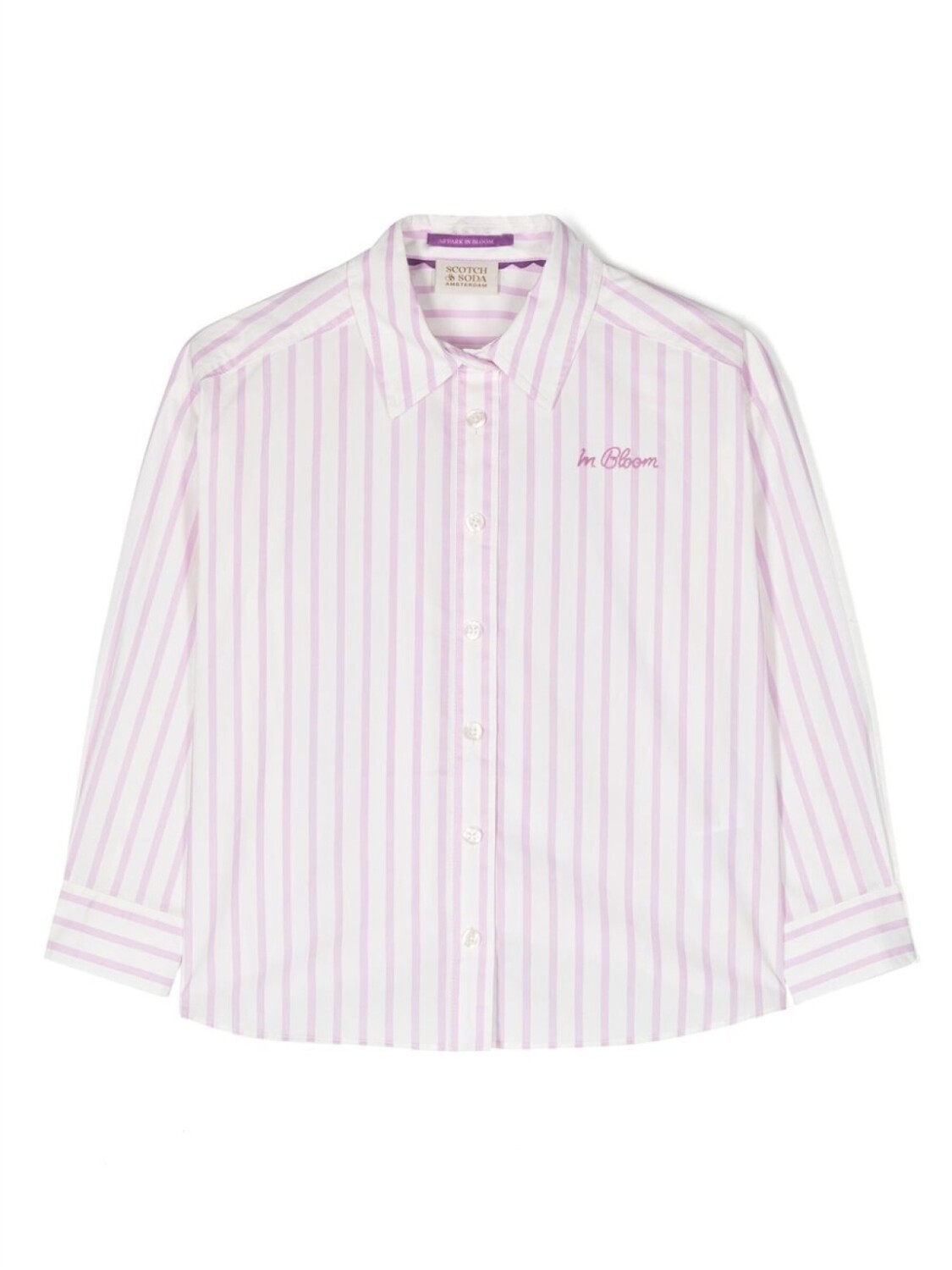 

Рубашка из органического хлопка в вертикальную полоску Scotch & Soda, фиолетовый