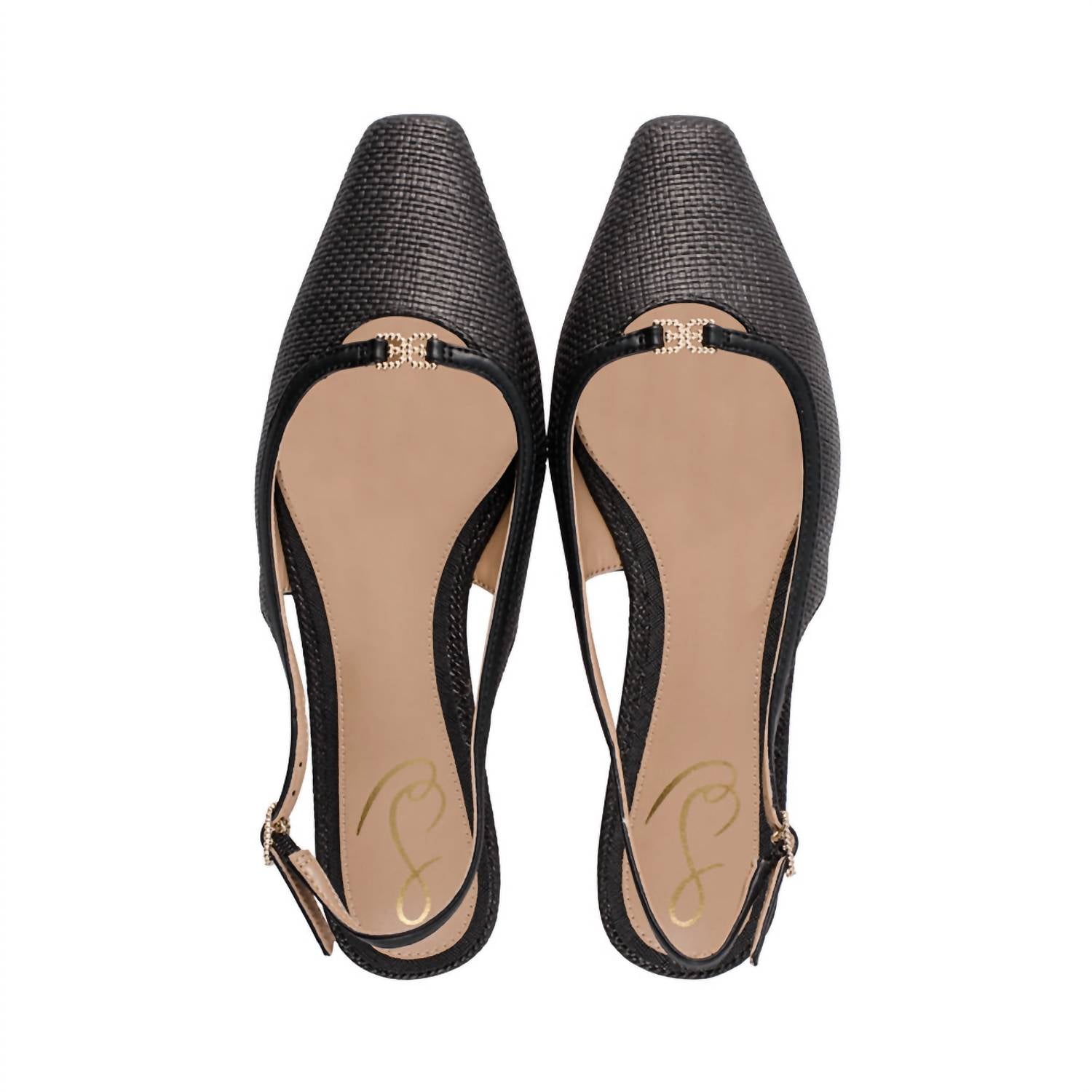 Женские туфли Cleo Weave Flat черного цвета Sam Edelman — фото 2