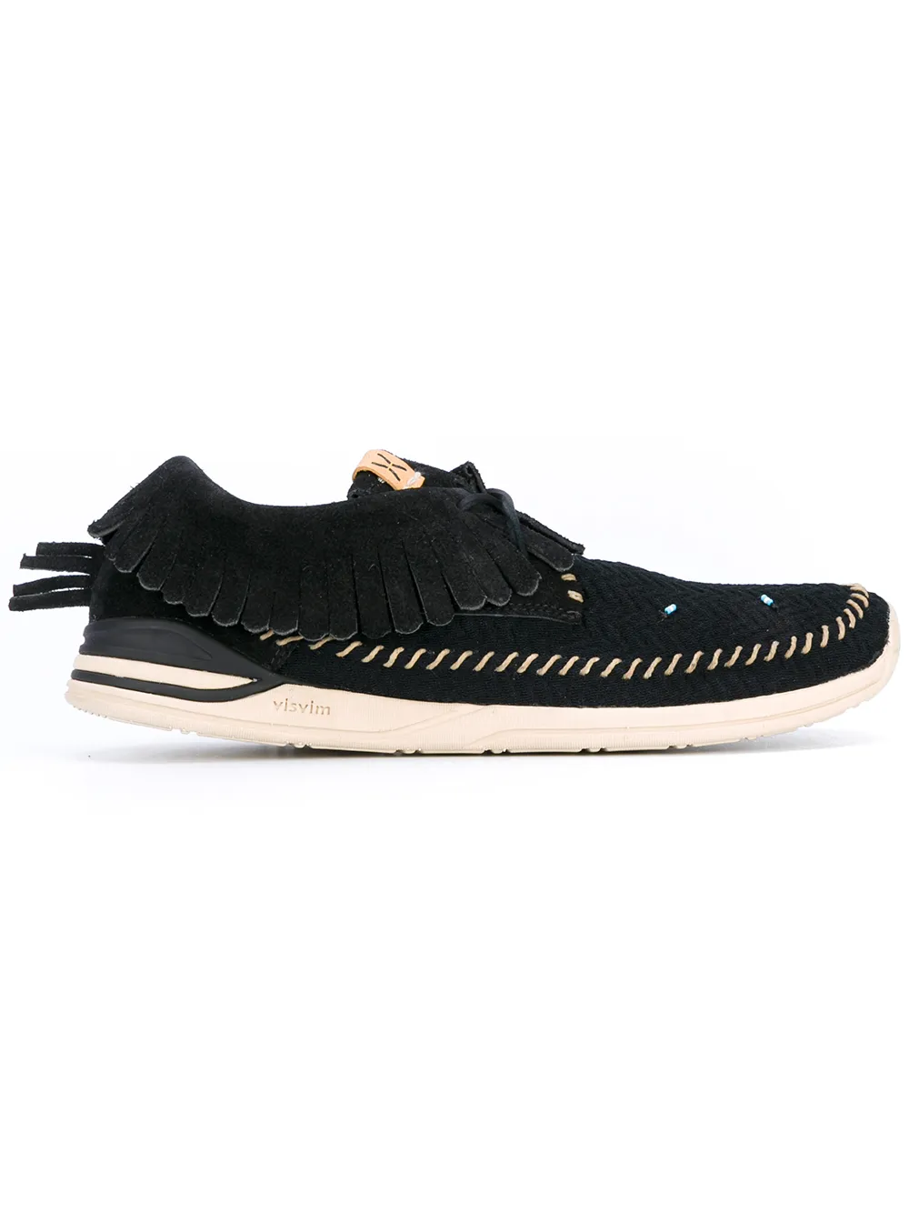 

Палубные туфли с бахромой visvim, черный