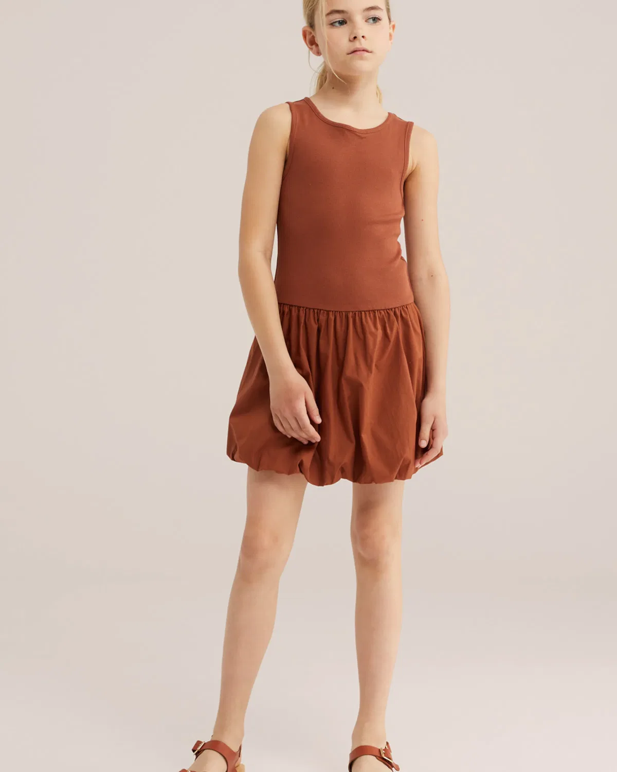 Платье We Fashion коричневого цвета — фото 4