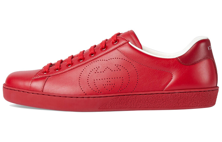 

Кроссовки GUCCI Ace Perforated Interlocking G Red, Красный, Кроссовки GUCCI Ace Perforated Interlocking G Red