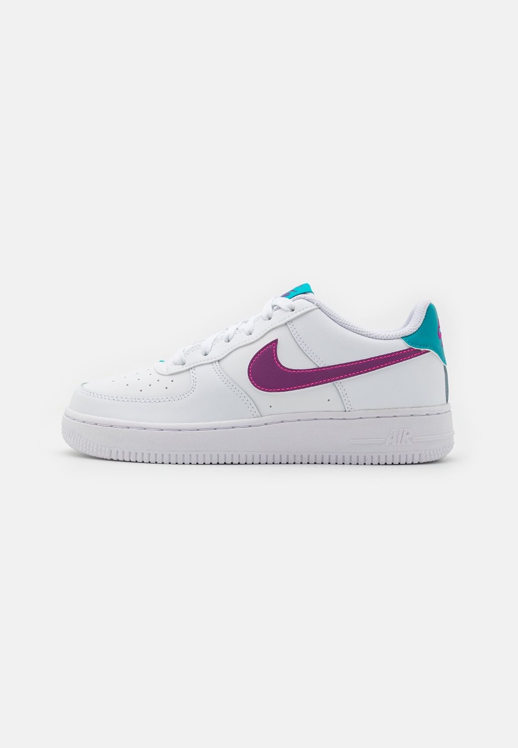 Кроссовки низкие Air Force 1 Unisex Nike, белый/виотех/гипер розовый/аквамарин — фото 3