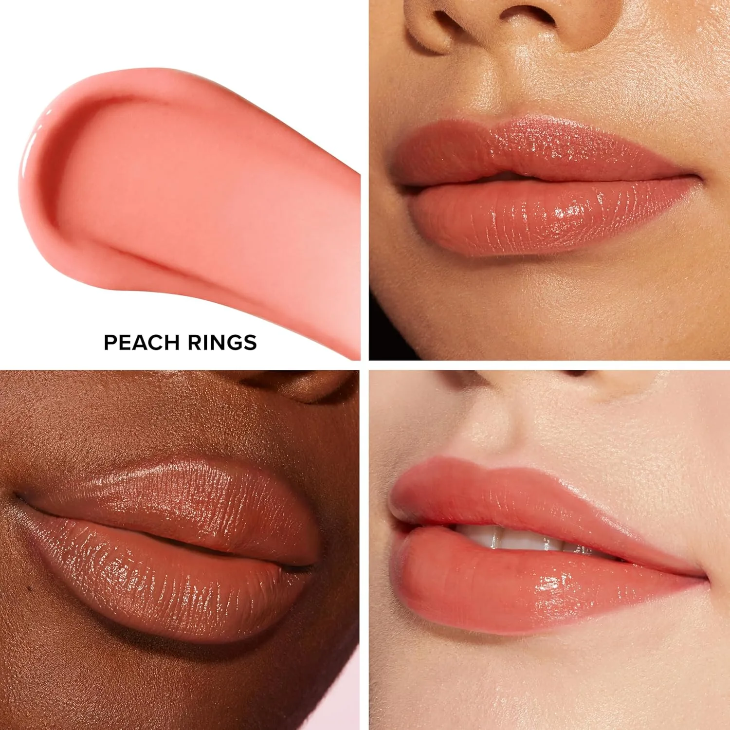 Бальзам для губ Too Faced Kissing Juicy Tint | Увлажняющий, стойкий тинт для мгновенного придания цвета и блеска, с сочным ароматом, 0,10 унции, 04 Peach Ring (Peachy Nude) — фото 2