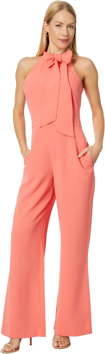 

Комбинезон Vince Camuto Signature Stretch Crepe Bow Neck Jumpsuit, цвет Sorbet