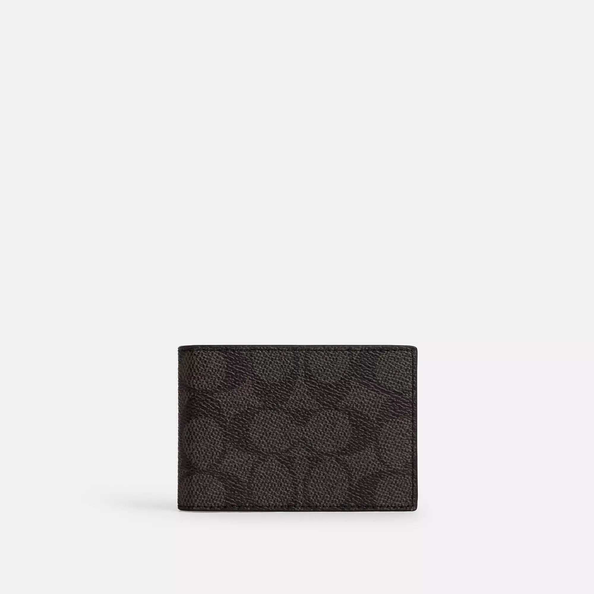 

Компактный бумажник Coach Outlet из фирменной ткани, цвет walnut & black