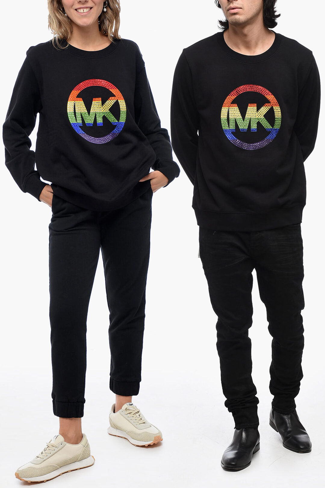 

Толстовка Michael Kors UNISEX с принтом и отделкой стразами, черный