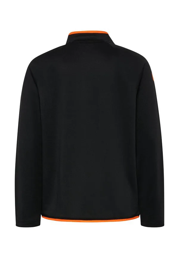 2.0 топ с длинными рукавами и молнией до середины груди Hummel, Black Orange Tiger — фото 2