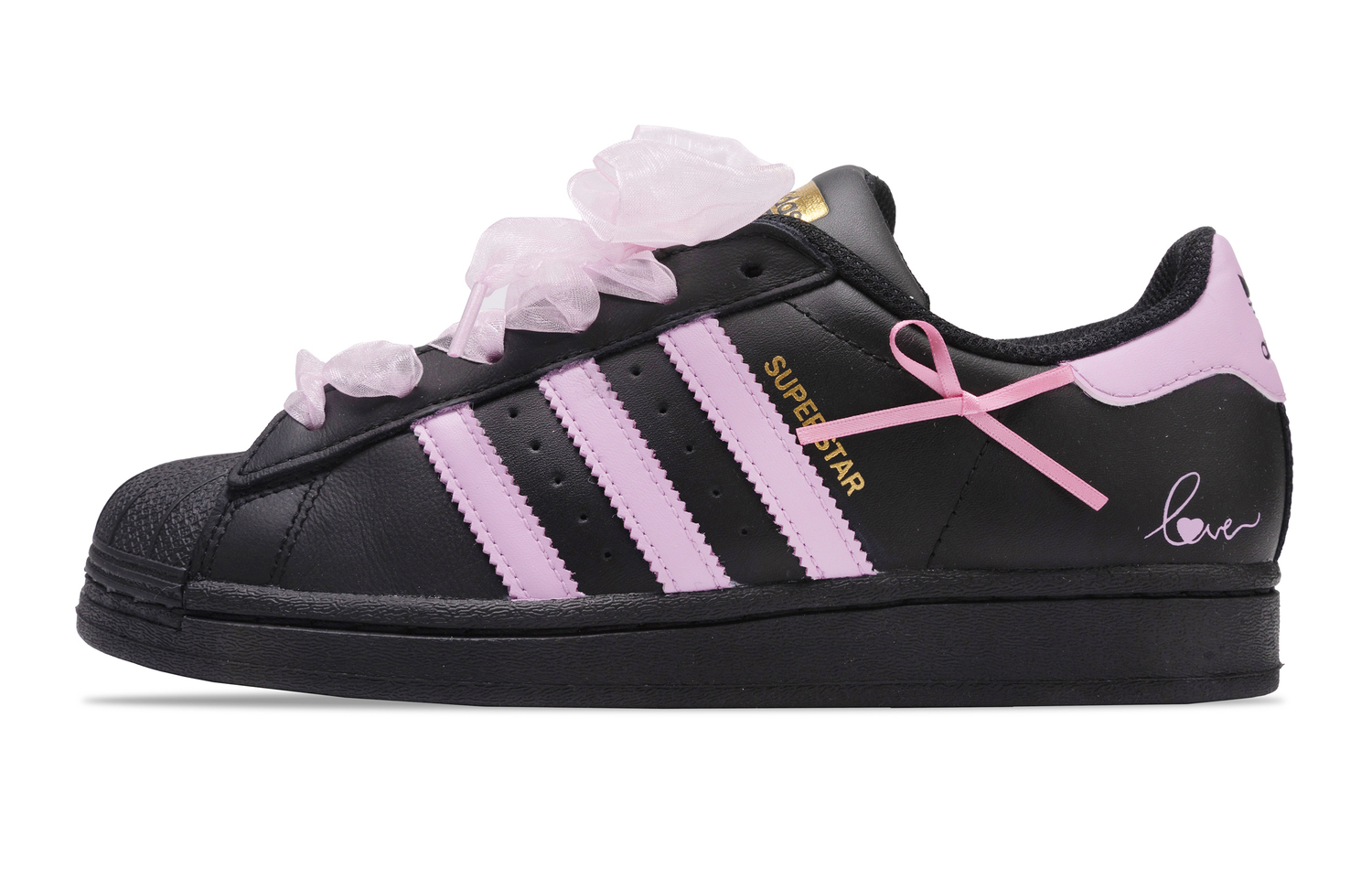 

Adidas Originals Антискользящие и износостойкие легкие низкие кеды для скейтбординга SUPERSTAR унисекс черно-фиолетовые, цвет Black Purple
