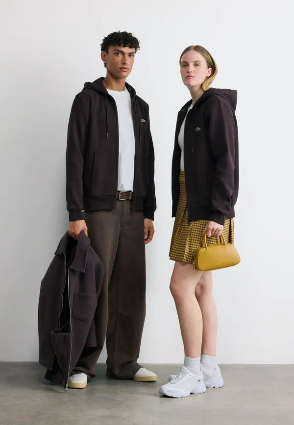 Универсальная толстовка на молнии Lacoste, Dark Brown — фото 2