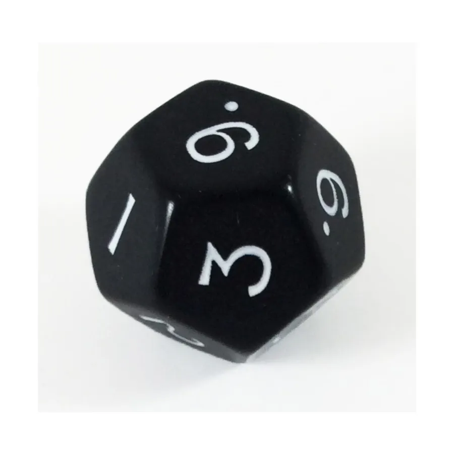 

Джамбо d12 - Черный, Dice - Jumbo Opaque (Koplow)