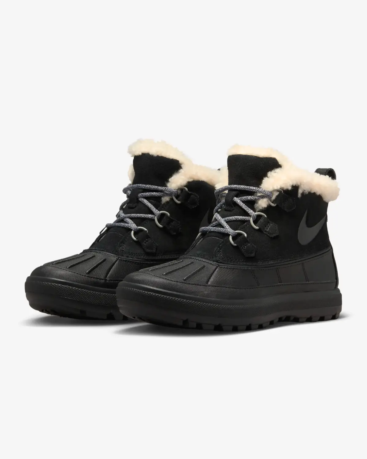 Nike Woodside Chukka 2 537345-001 Женские США 6 Черные Искусственный мех Ботильоны RHS2132