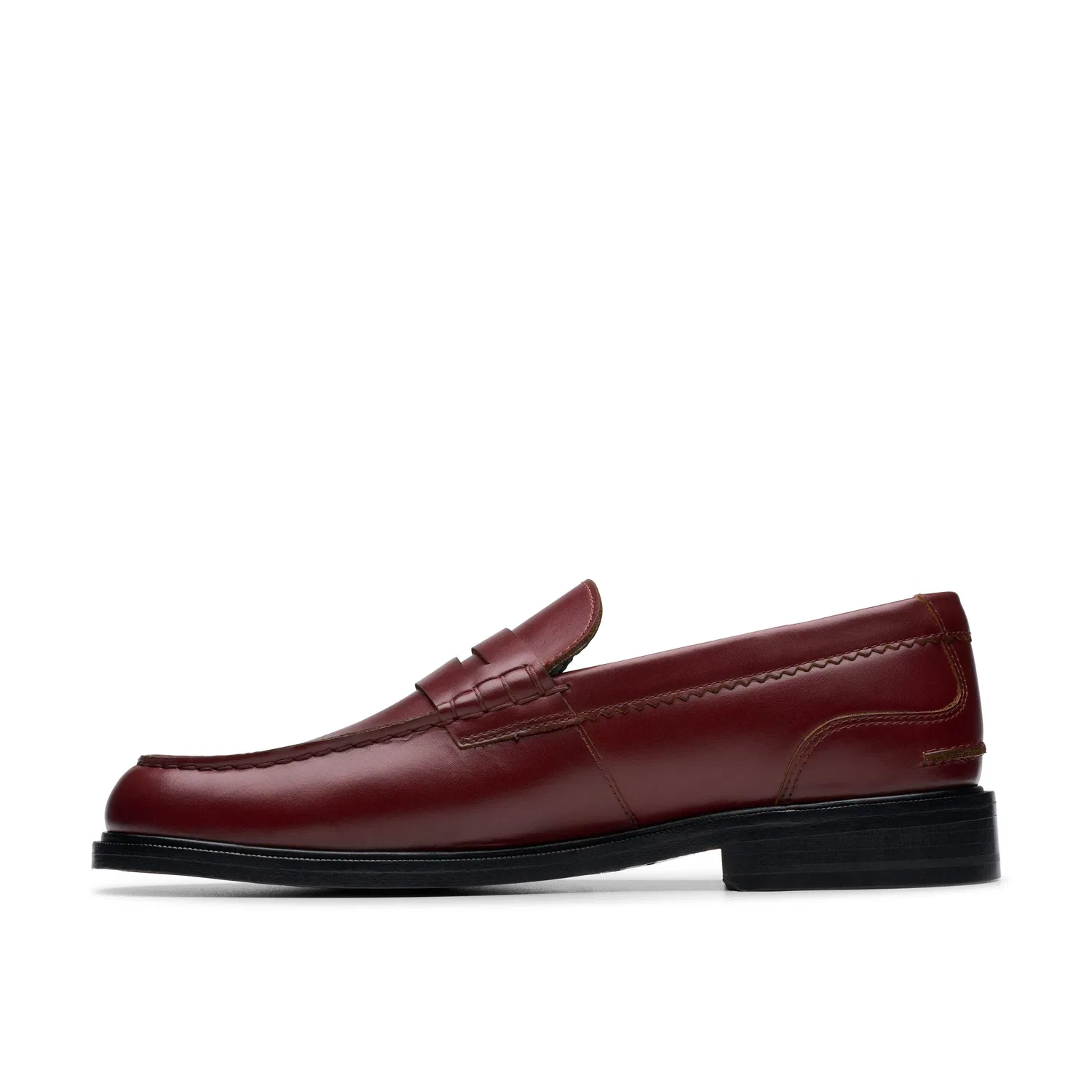 Туфли лоферы из винной кожи Clarks, красный — фото 2